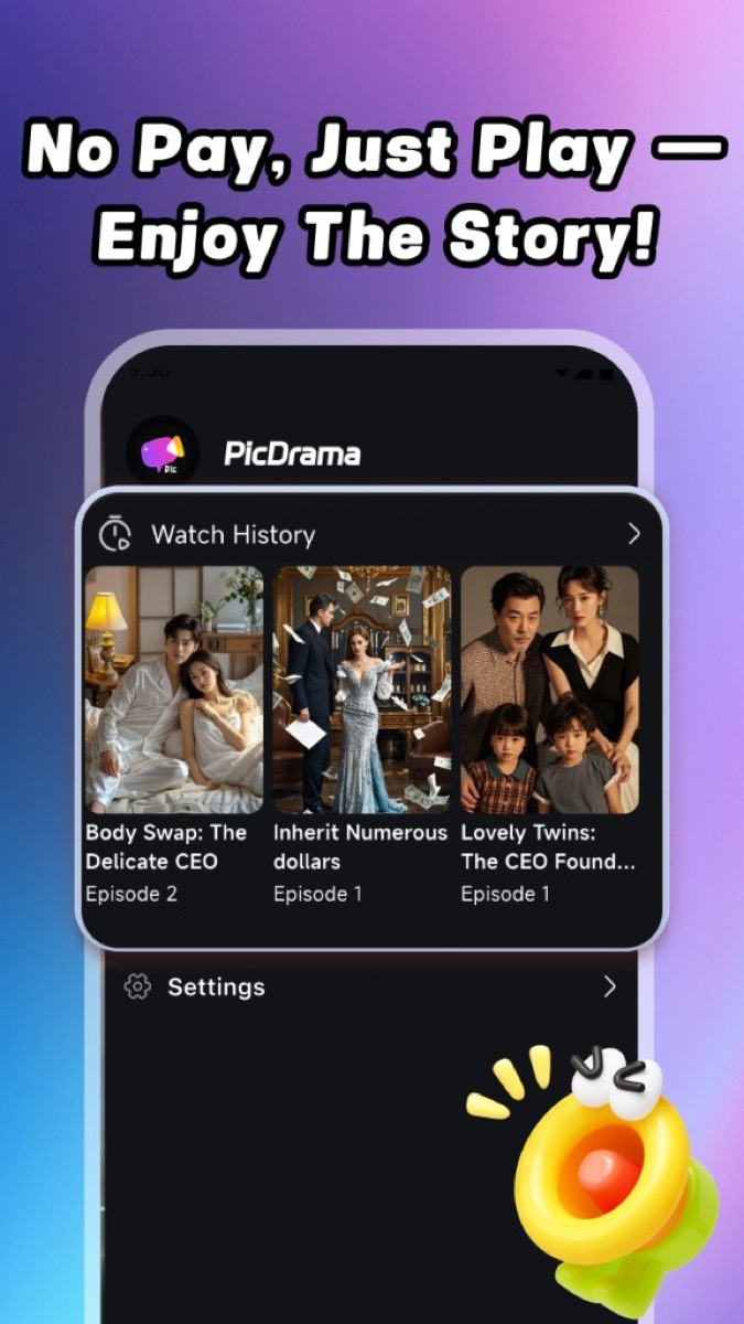 PicDrama watch history promo